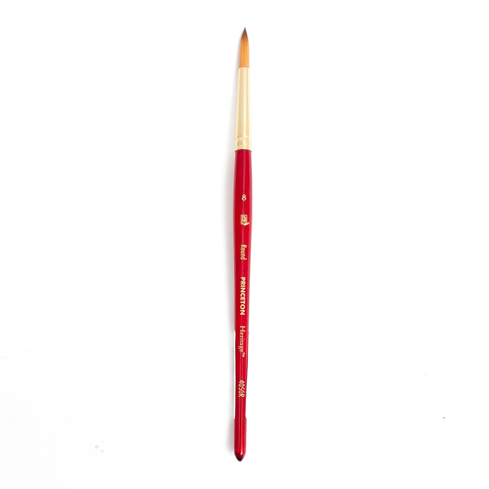 Princeton, Brushes, Art & School, Heritage, Synthetic Sable, Watercolor, 105316, Round, 8